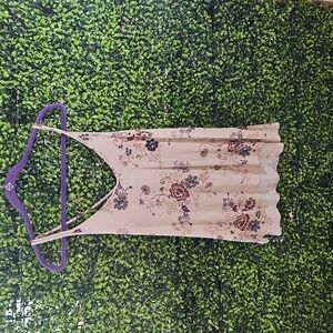 Light and Airy Floral Tank Top with Crisscross Design by American Eagle